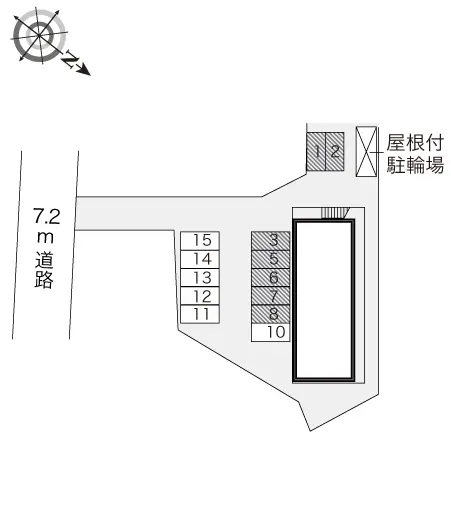 ★手数料０円★葛飾区細田　月極駐車場（LP）